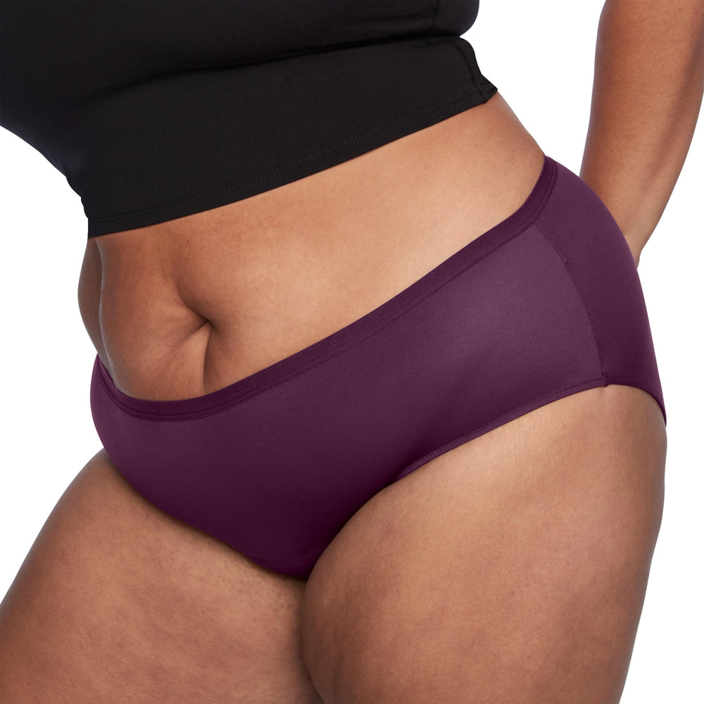 Thinx For All Leaks hip-hugger underwear flatlay showing daily comfort