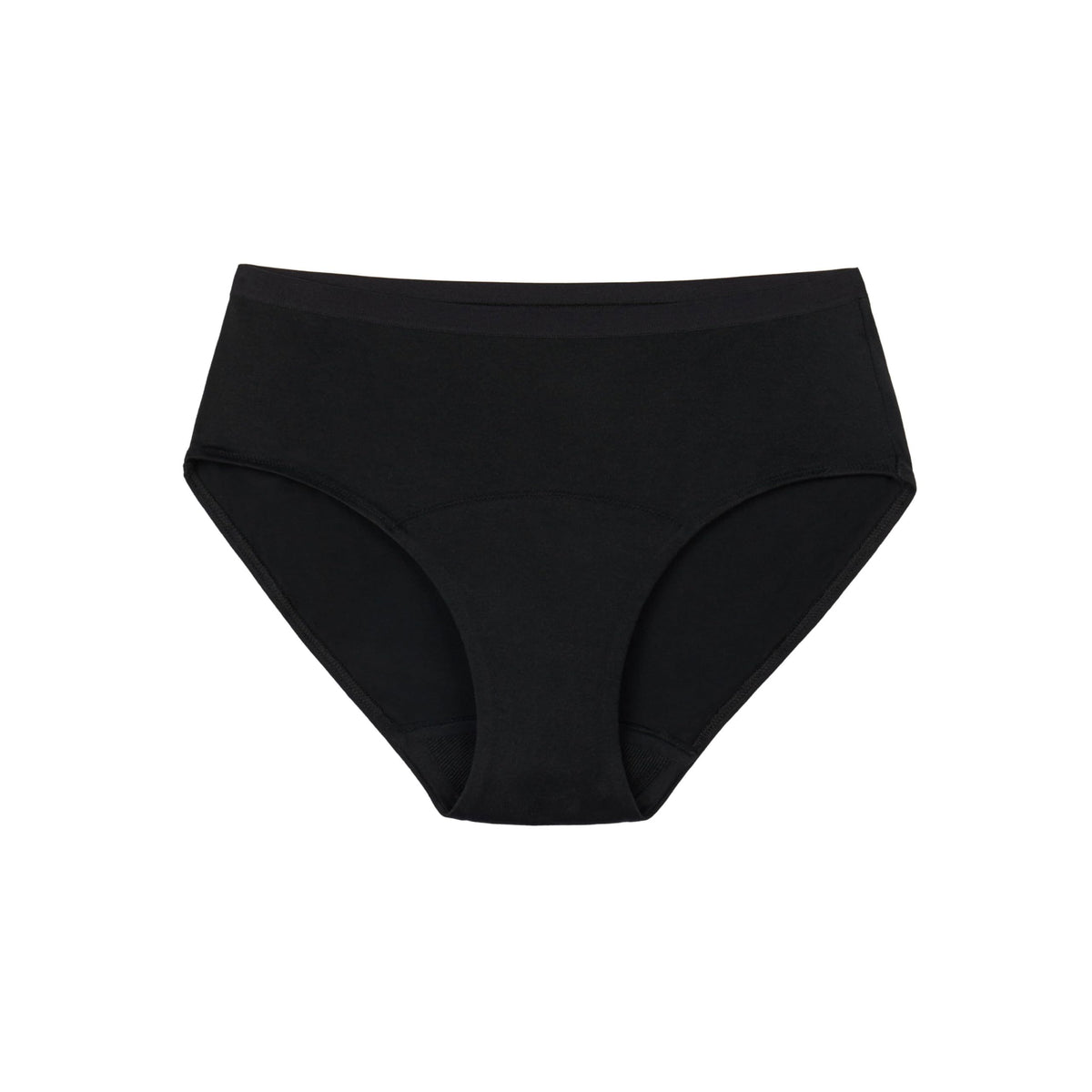Thinx For All Leaks hip-hugger underwear front view for discreet daily protection and comfort.