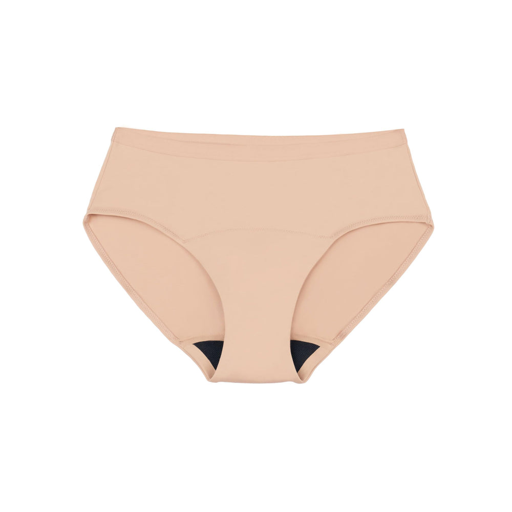 Thinx For All Leaks hip-hugger underwear front view showing discreet fit for daily wear