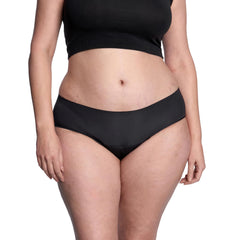 Thinx micromesh fabric close-up highlights quick-drying, breathable material.