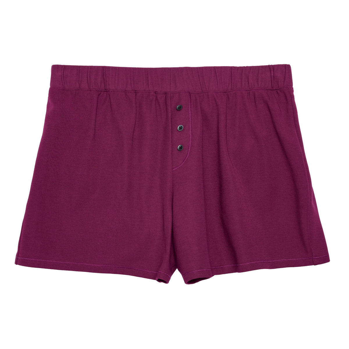 Thinx Overnight Sleep-Shorts plum packaging show leakproof protection for overnight comfort.