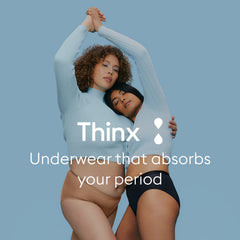Thinx thong period underwear grey easy-care design for machine wash.