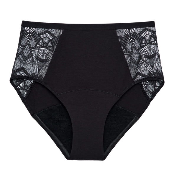 Thinx Ultra-Soft Hi-Waist underwear worn for all-day period comfort.