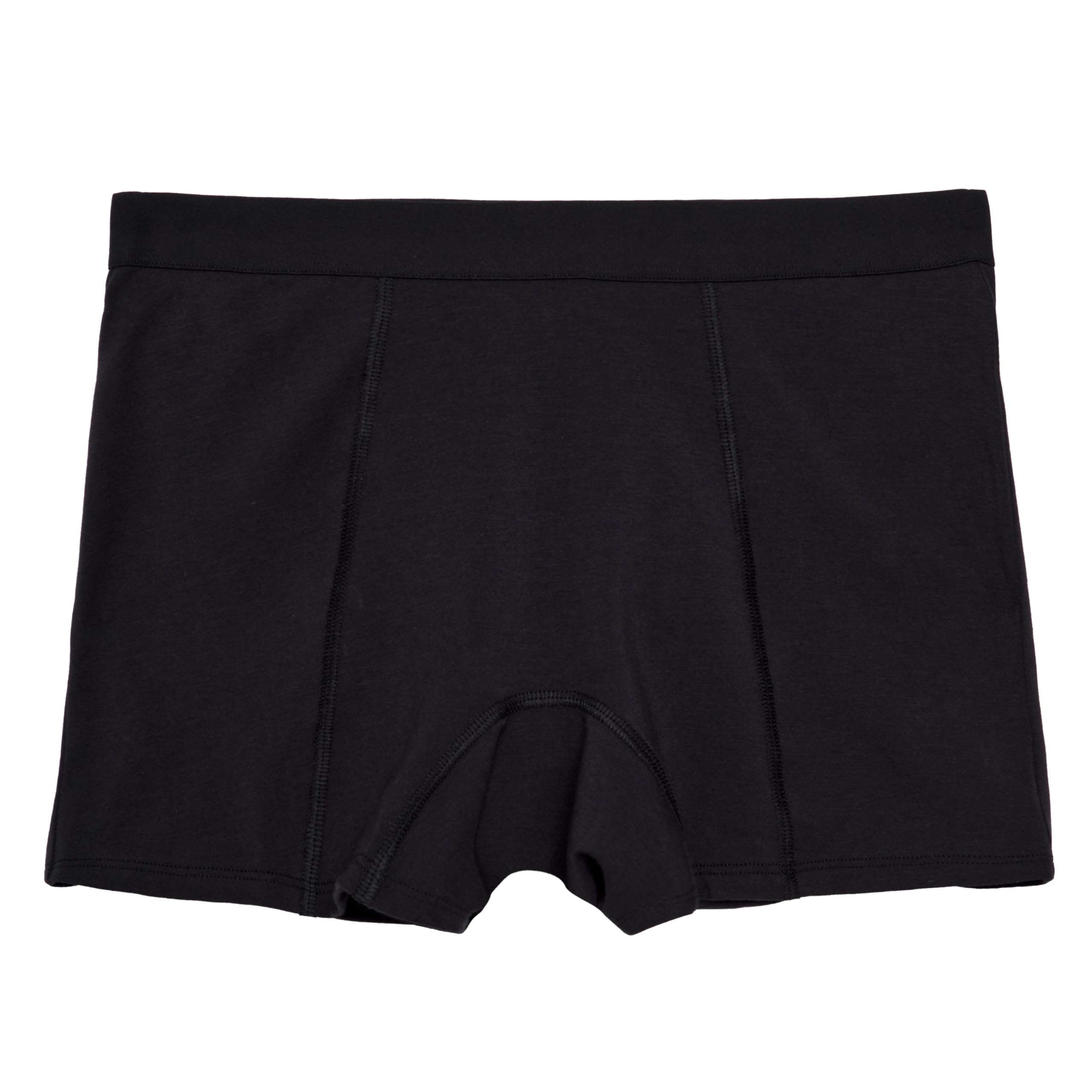 Thinx ultra-soft overnight underwear front view showing comfortable fit in black.