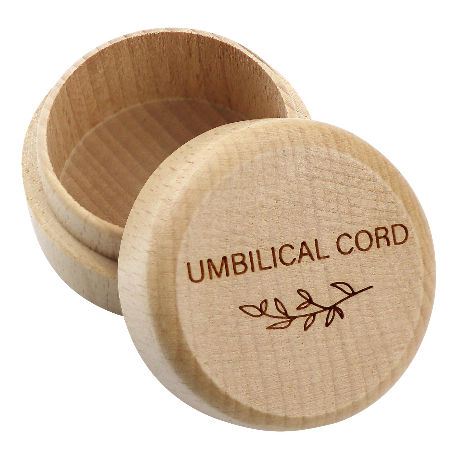 Thootyriaf modern wooden memorial box, top view, keeps precious umbilical cord safe.