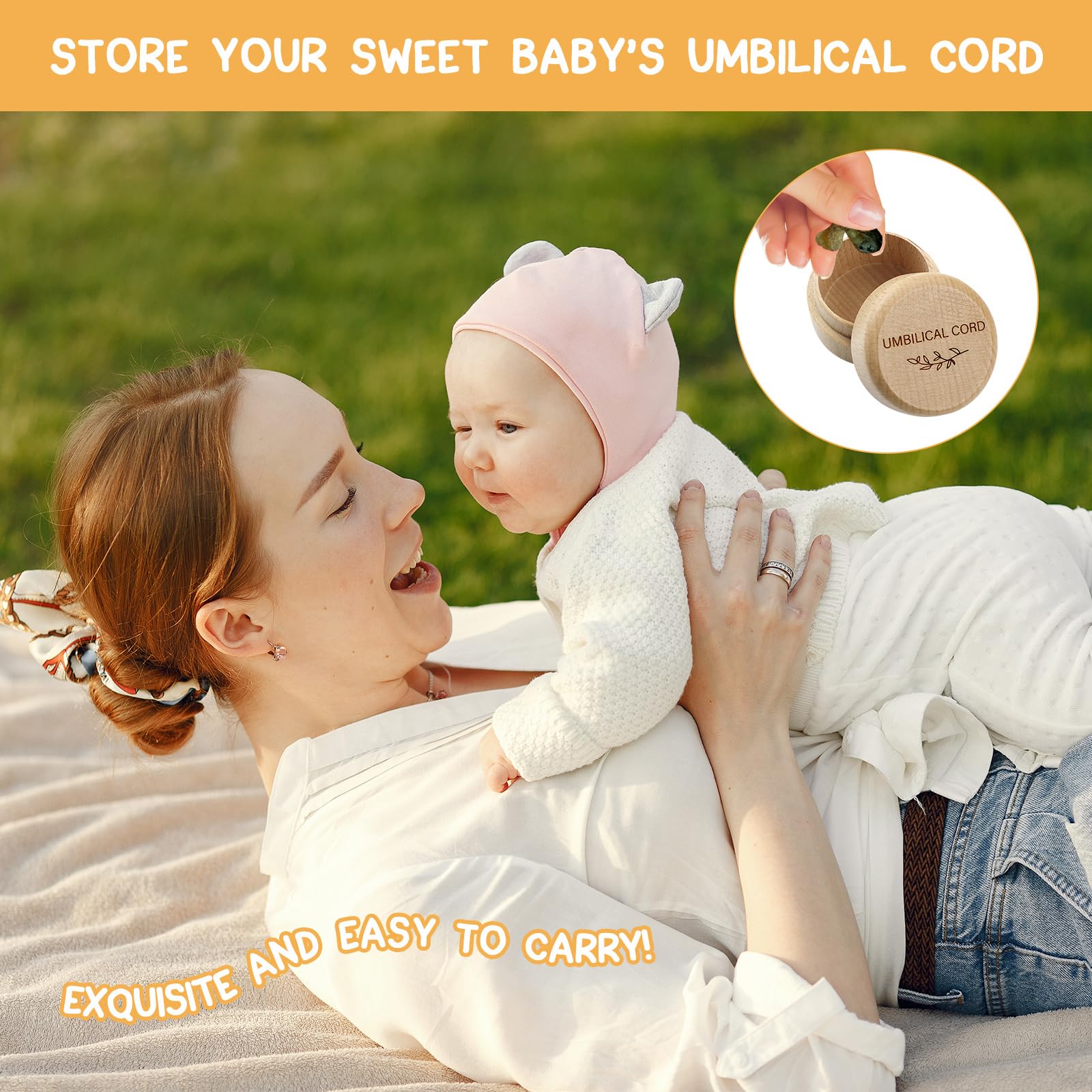 Thootyriaf wooden memorial box showing round design for newborn memories