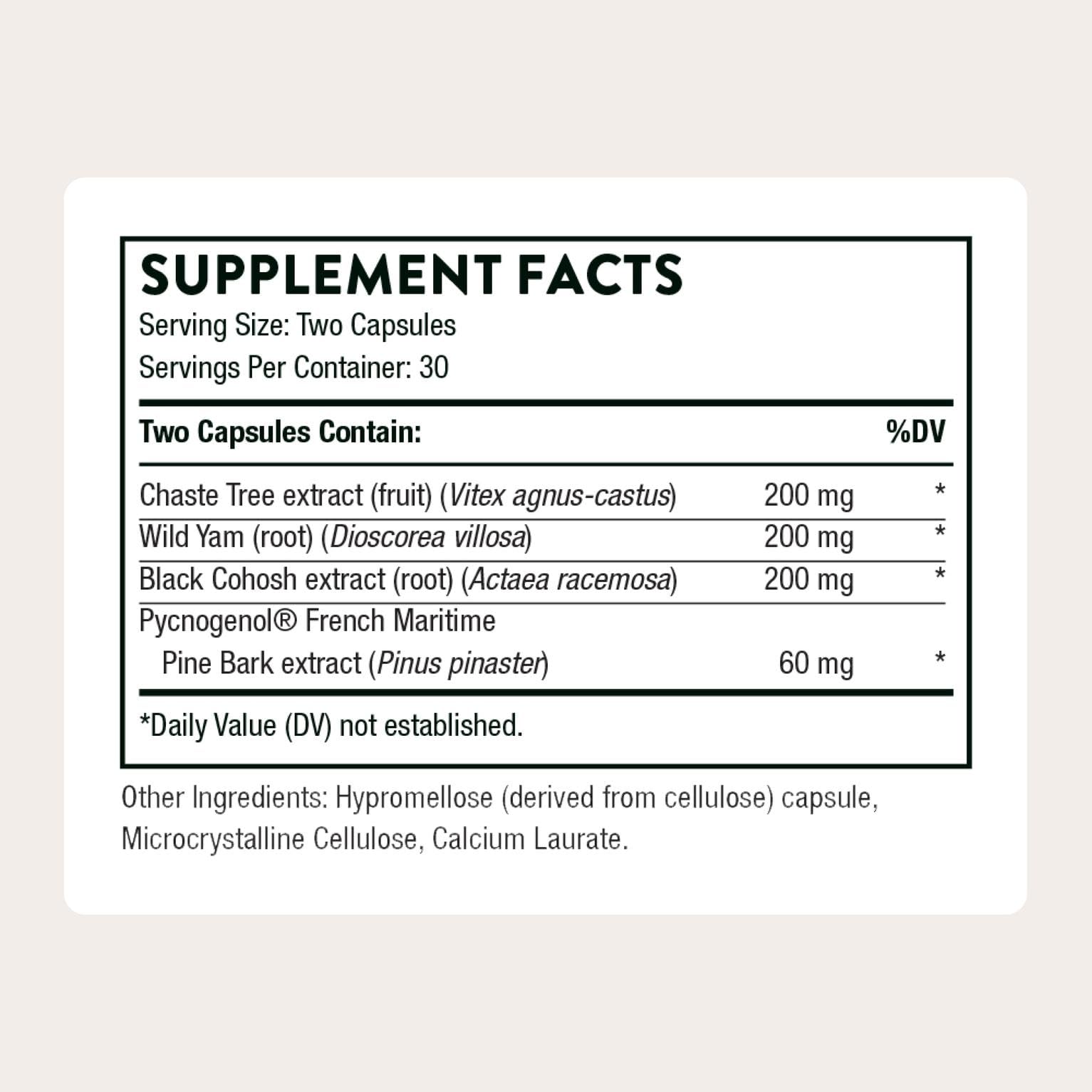 THORNE Meta-Balance label close-up showing gluten free formula