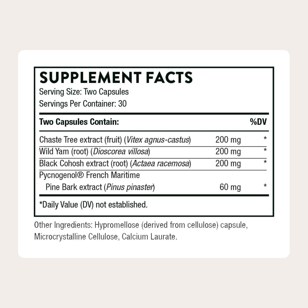 THORNE Meta-Balance label close-up showing gluten free formula