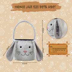 THOVSMOON bunny ears detail highlights soft texture and grey-white color.