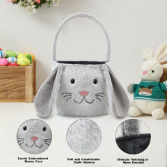 THOVSMOON plush-ear basket showcases fluffy ears for adorable Easter decor.