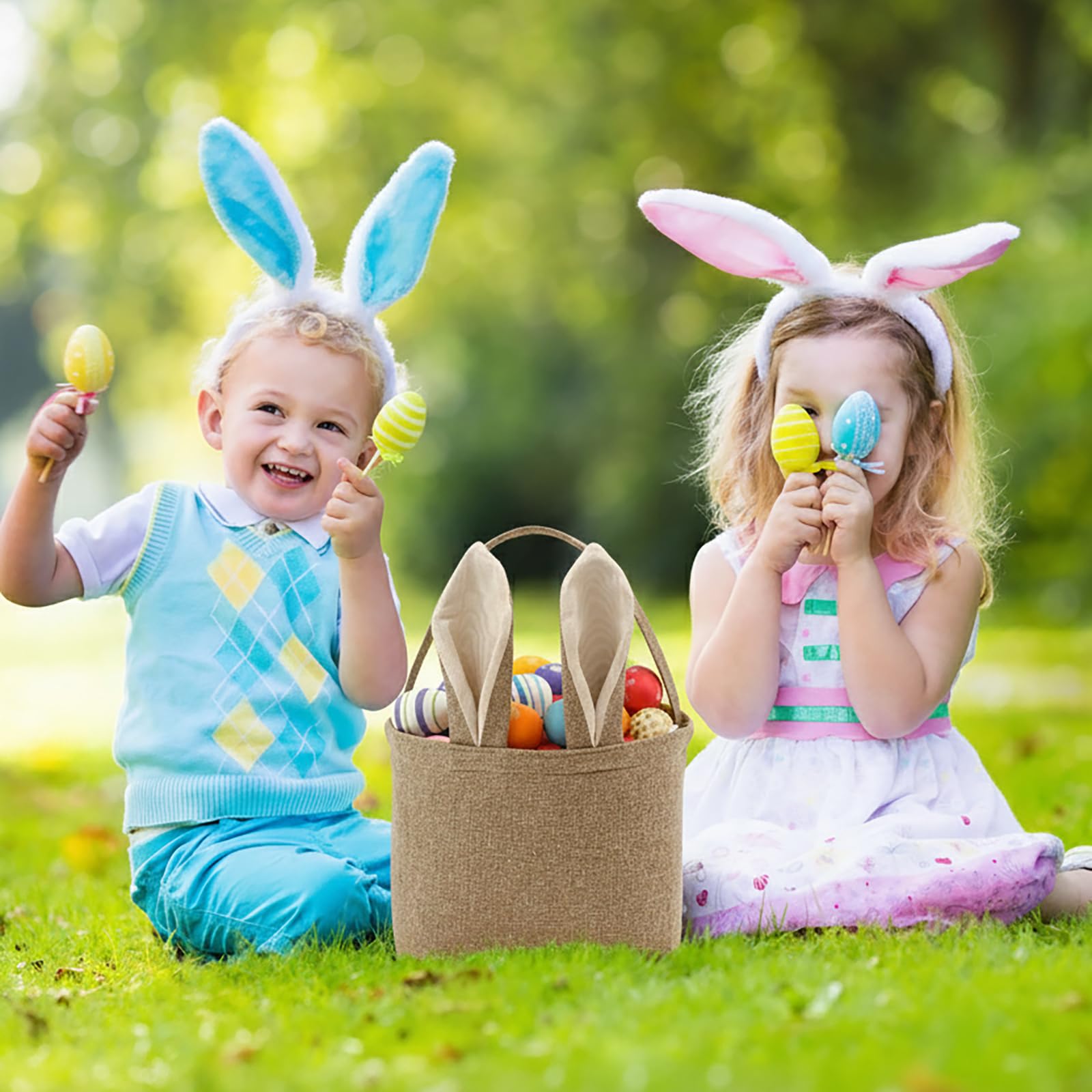 THOVSMOON Bunny ears add playful charm to Easter celebrations.