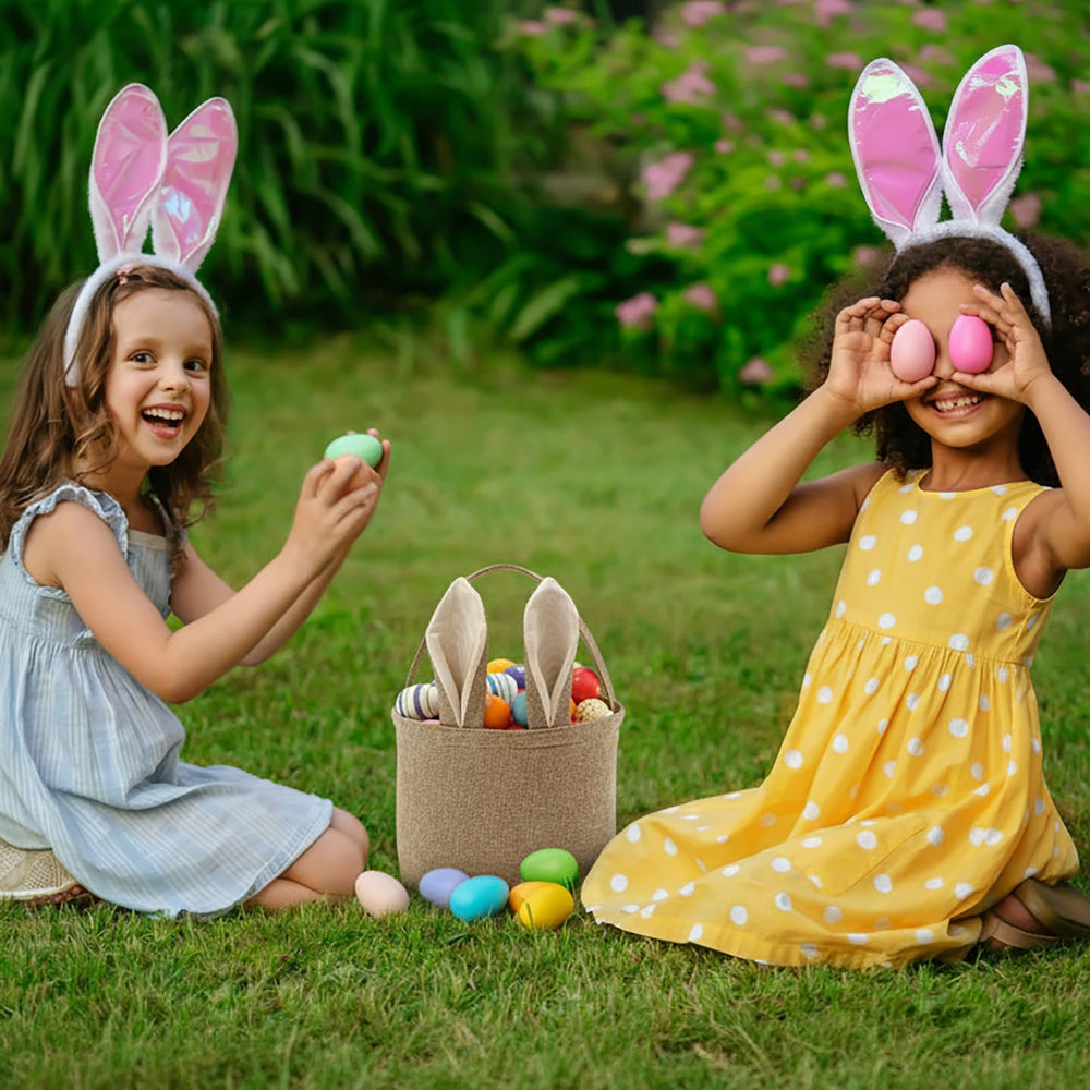 THOVSMOON Cute bunny decor basket for decorations and gifts.