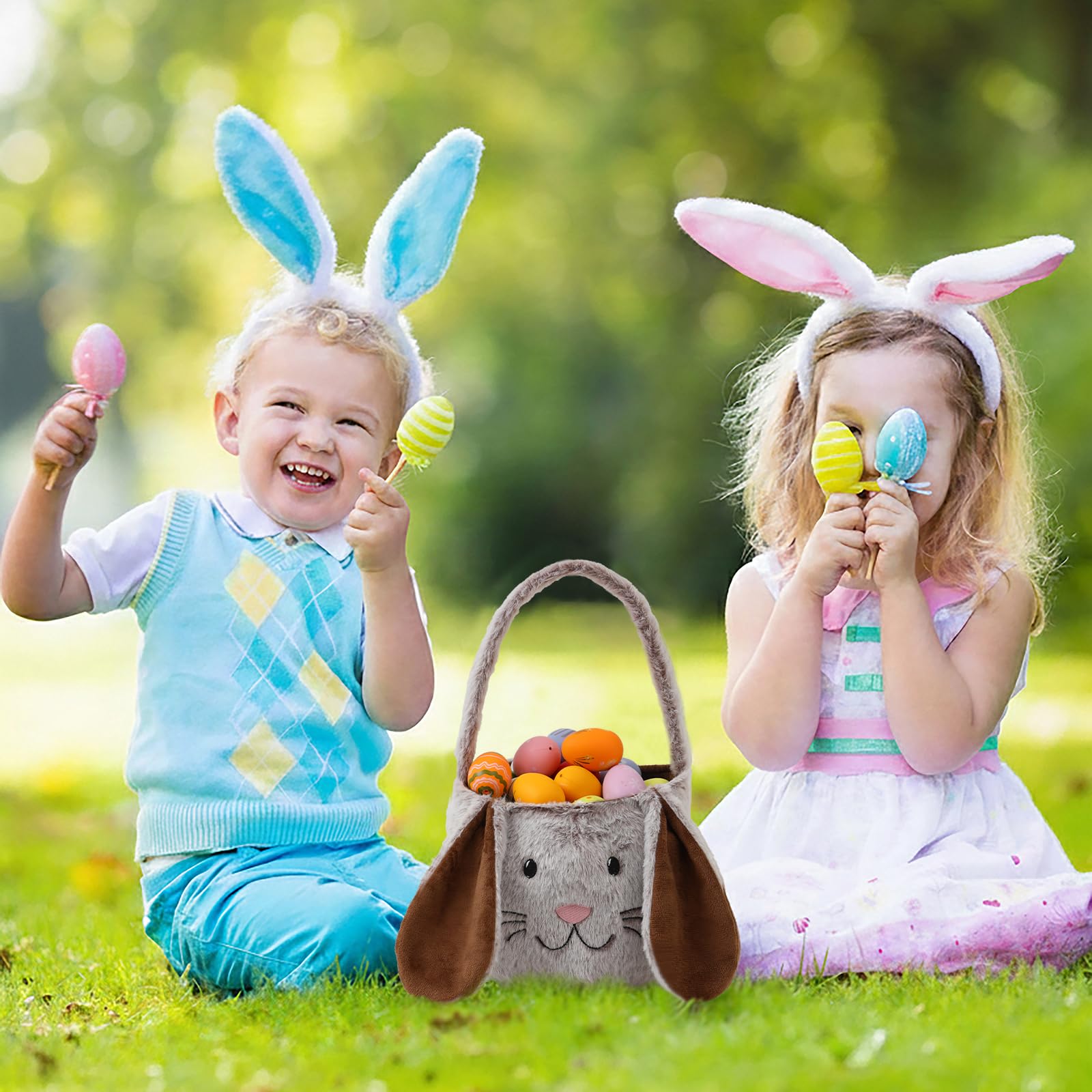 THOVSMOON Easter gift basket ready to fill with sweets and gifts.