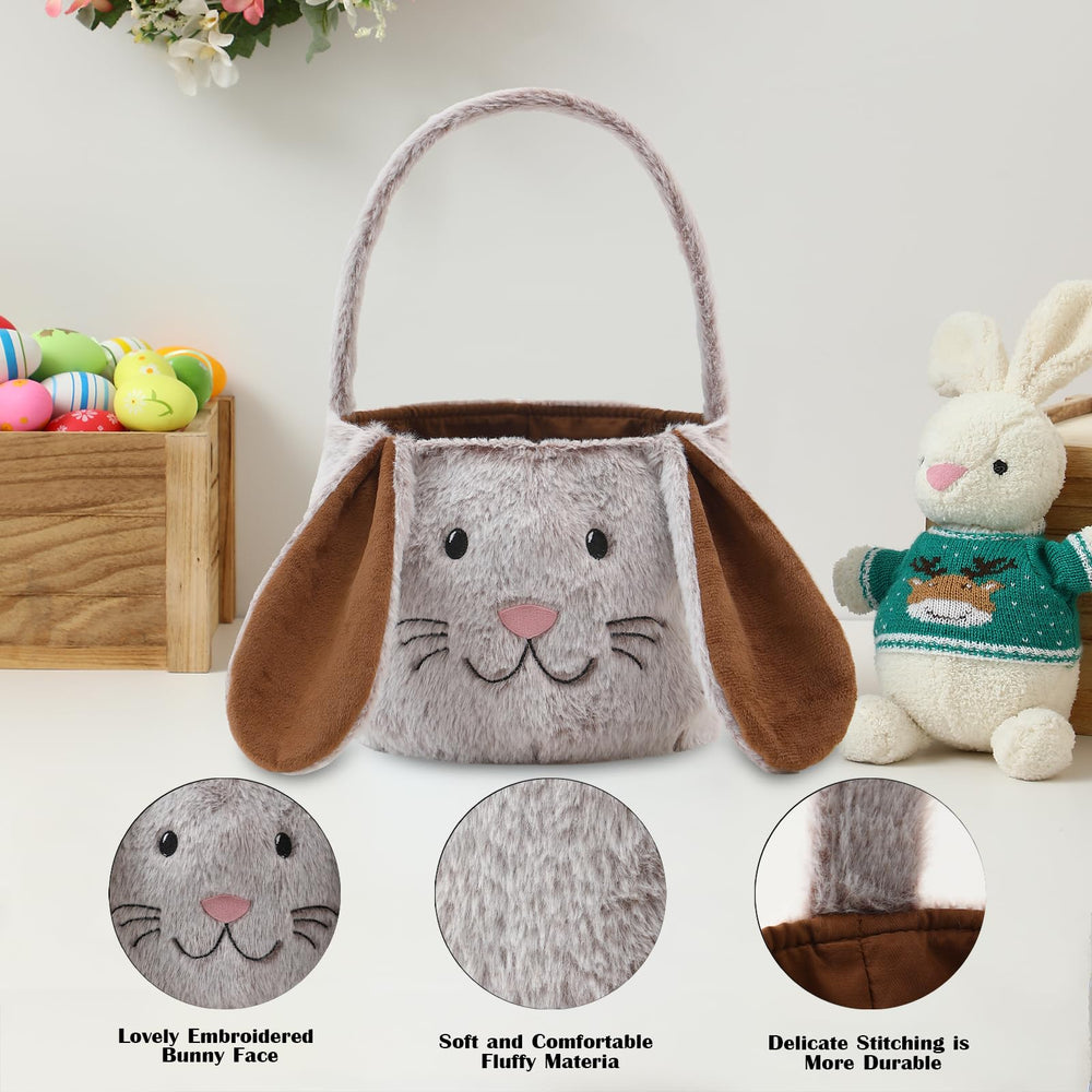 THOVSMOON plush material basket feels soft and cozy for little hands.
