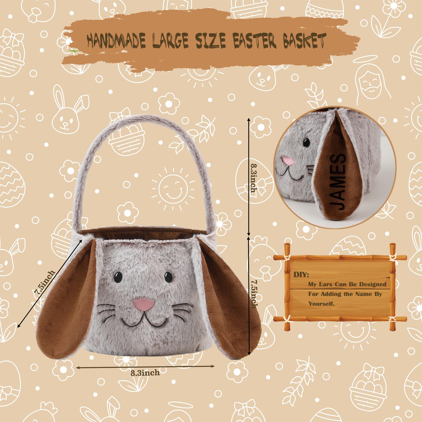 THOVSMOON basket shows compact size yet roomy interior for eggs and treats.