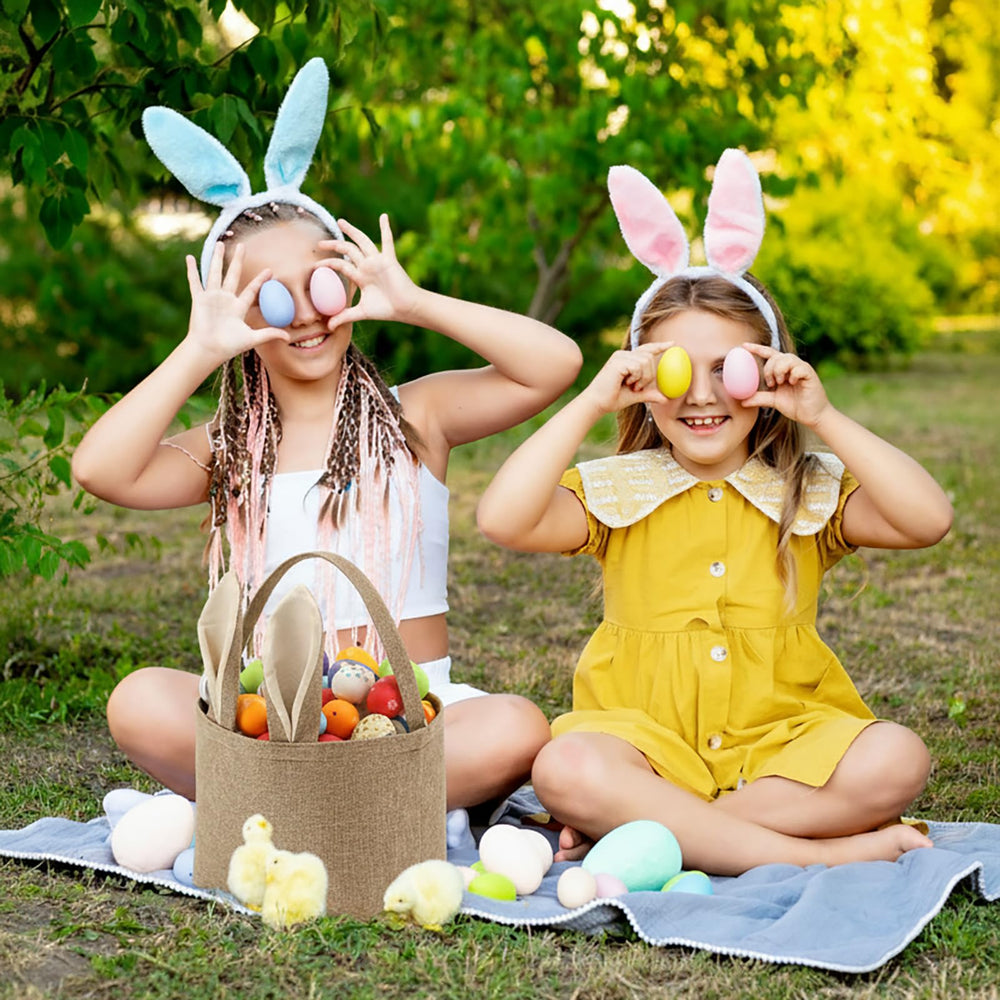 THOVSMOON Kids Easter storage basket for eggs and treats.
