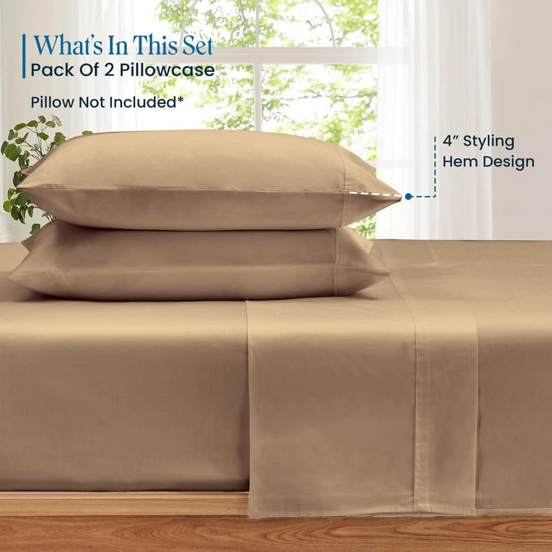 Threadinbox Pima pillowcase closeup sateen weave emphasizes smooth skin-friendly surface.