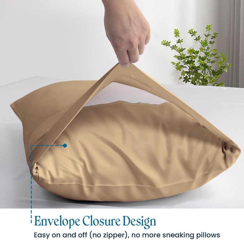 Threadinbox pillowcase envelope-closure design keeps pillow secure for hotel-style sleep.