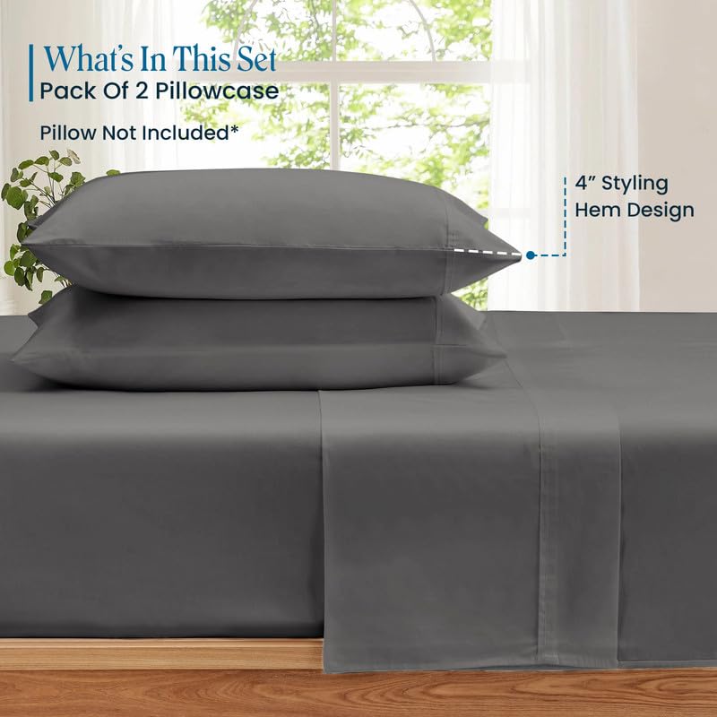 Threadinbox Pima pillowcase two-pack ready for a cozy drawer display