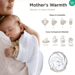 Threadmill Muslin Baby Blanket with breathable-cotton look for comfortable warmth