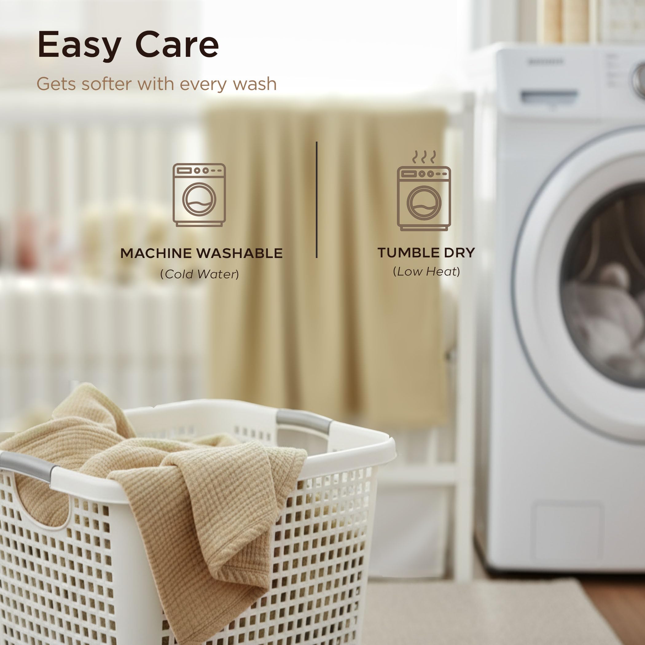 Threadmill Muslin Baby Blanket nursery styling enhances a modern room.