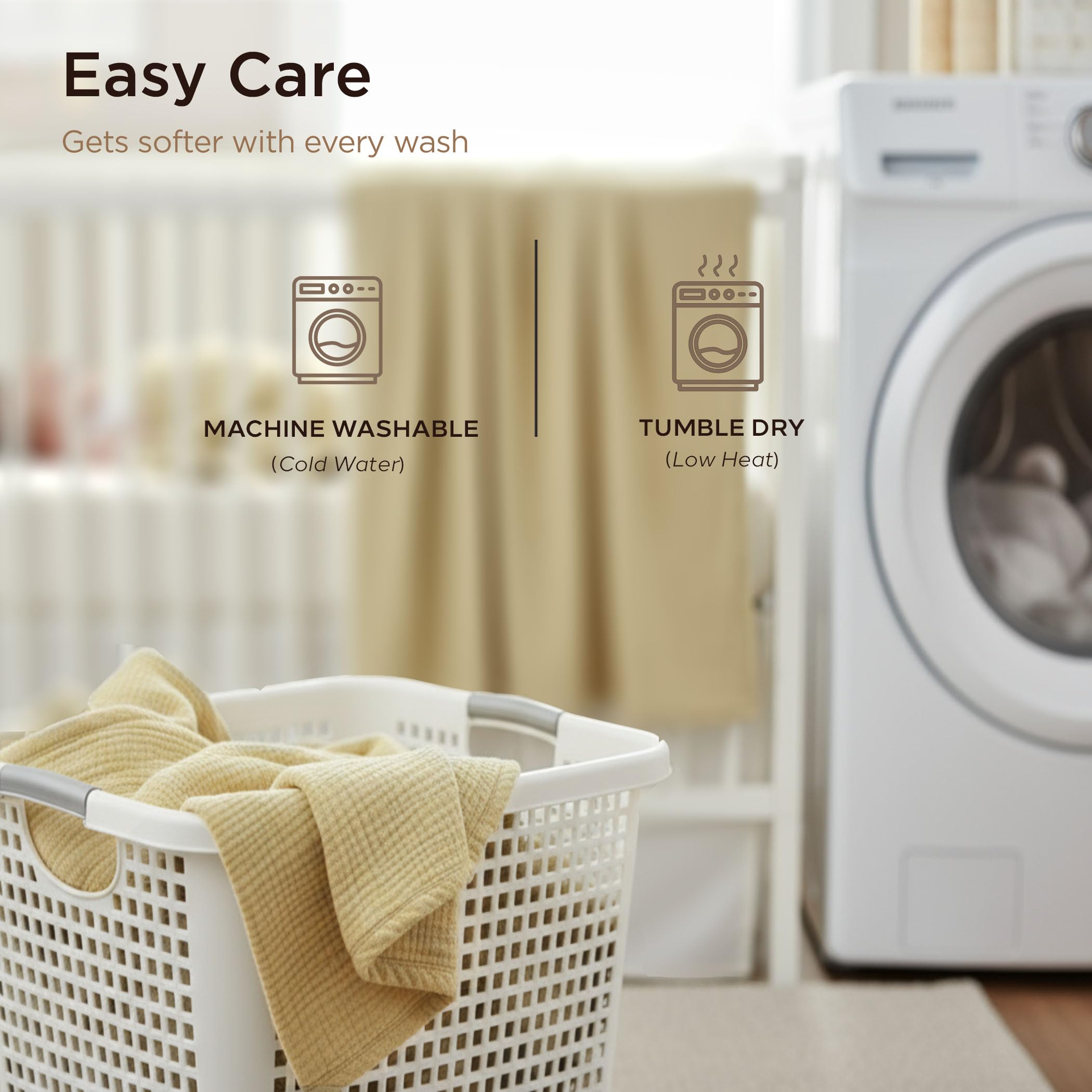Threadmill Muslin Blanket remains breathable and durable, softening with each wash for everyday use.
