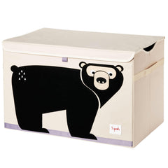Three Sprouts large toy chest with lid provides concealed storage for playroom.