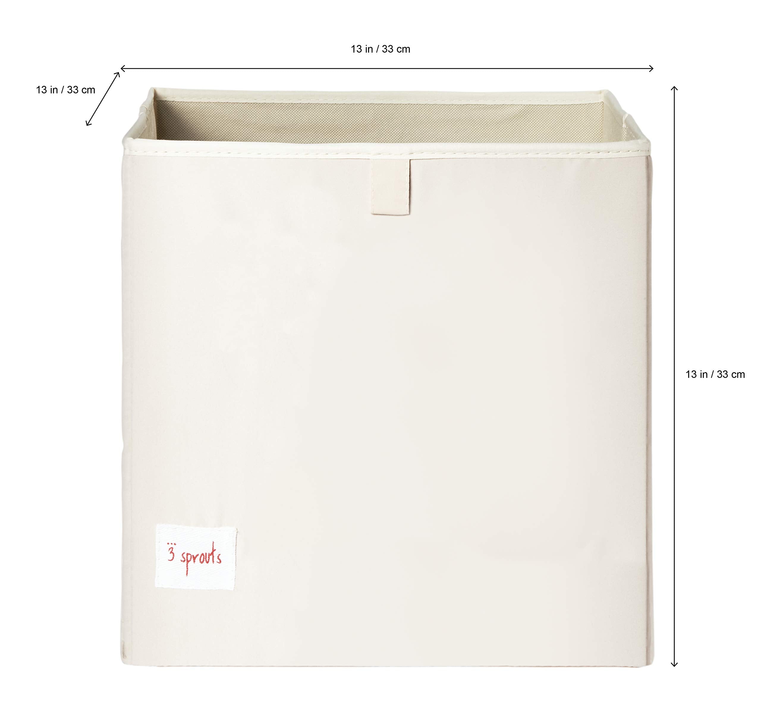3 Sprouts toy storage cube folded for compact, space-saving storage