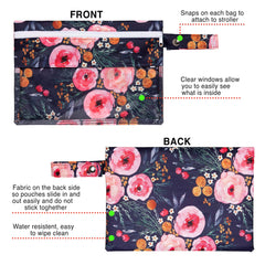 Three Sweet Peas Co clear diaper bag pouch medium two for snacks and essentials