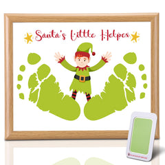 Threehoney Baby's First Christmas footprint frame ready for keepsake art