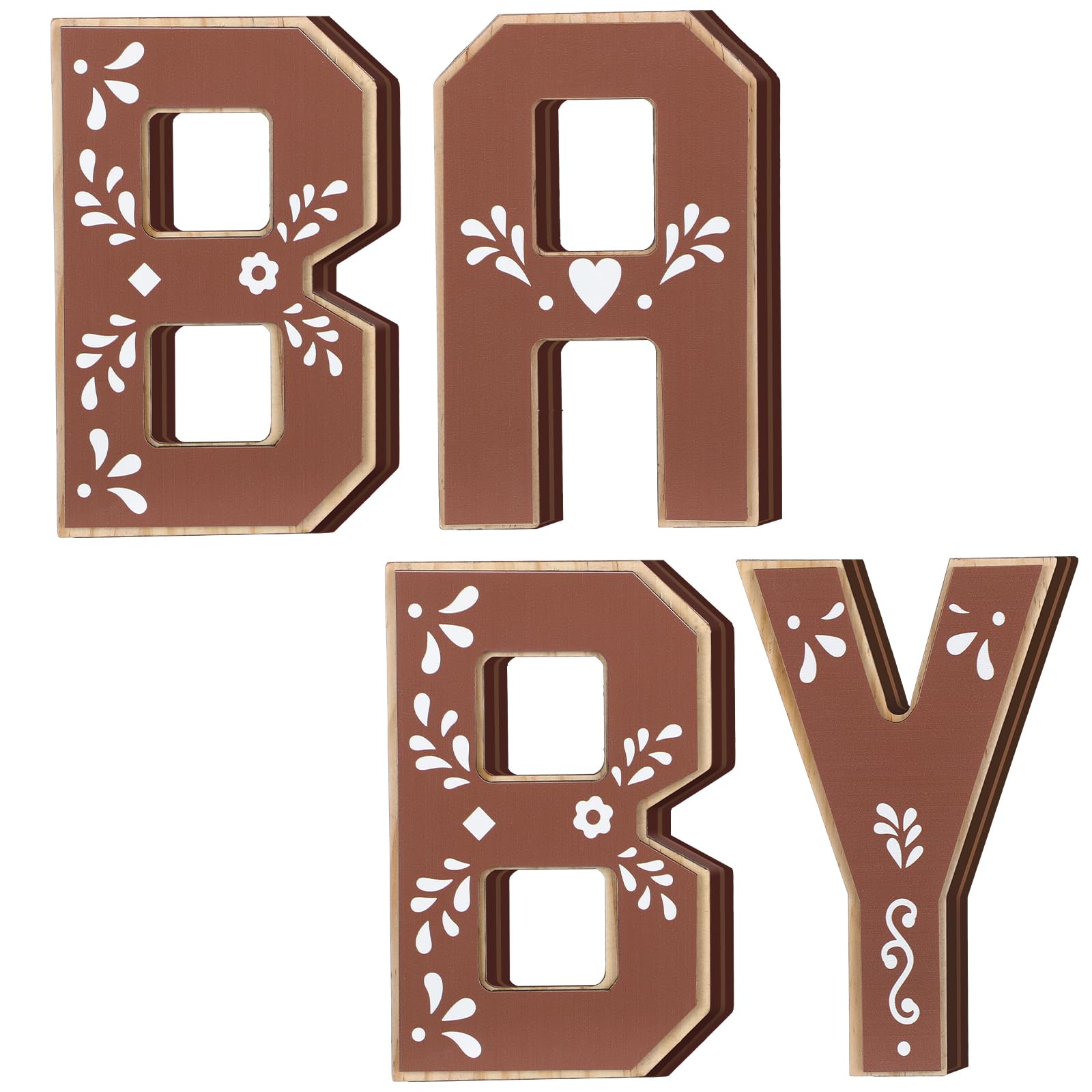 Threehoney Cielito Lindo wooden 3D letters for warm baby shower decor and table display