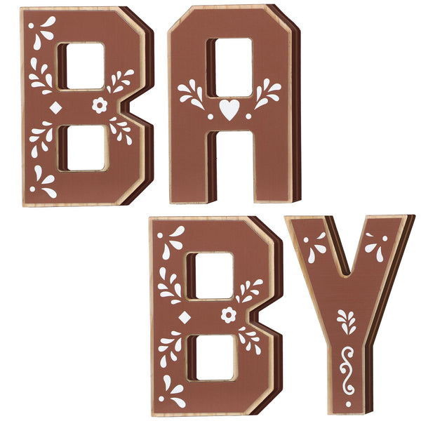 Threehoney Cielito Lindo wooden 3D letters for warm baby shower decor and table display