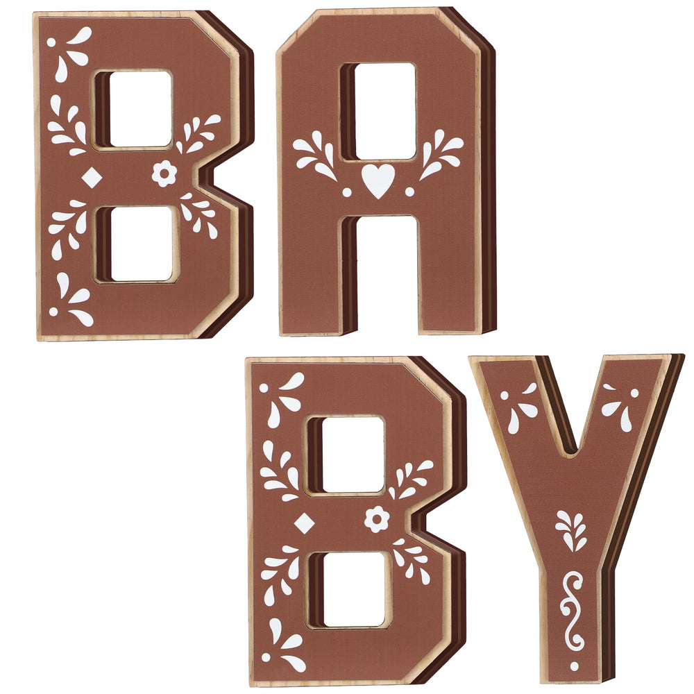 Threehoney Cielito Lindo wooden 3D letters for warm baby shower decor and table display