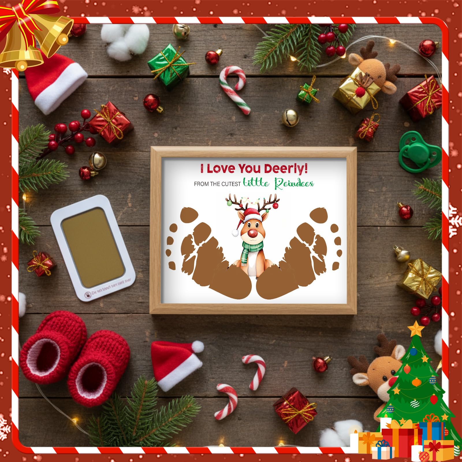 Threehoney dip-and-press footprint action demo for easy craft.