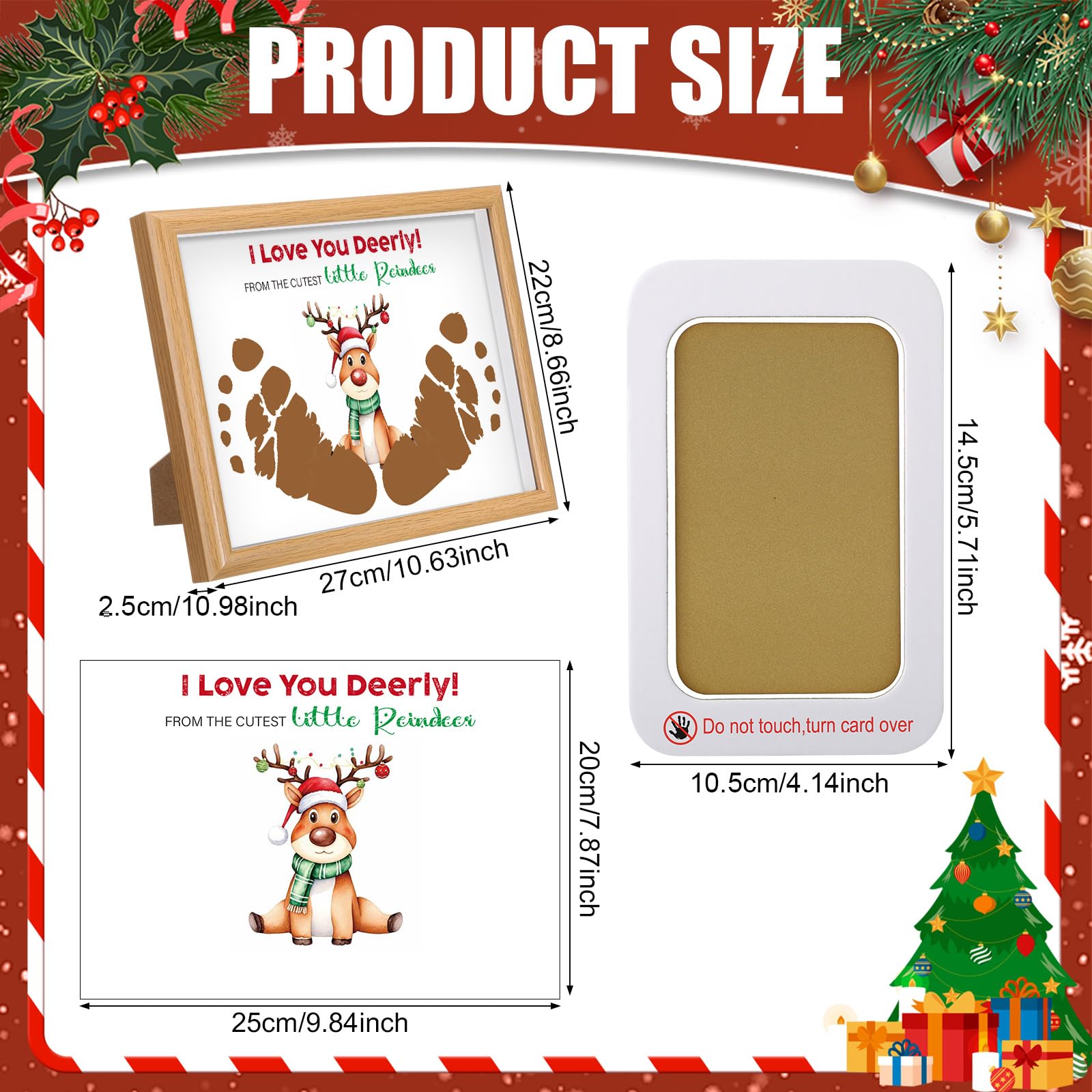 Threehoney reindeer card featuring festive design for personalized décor.
