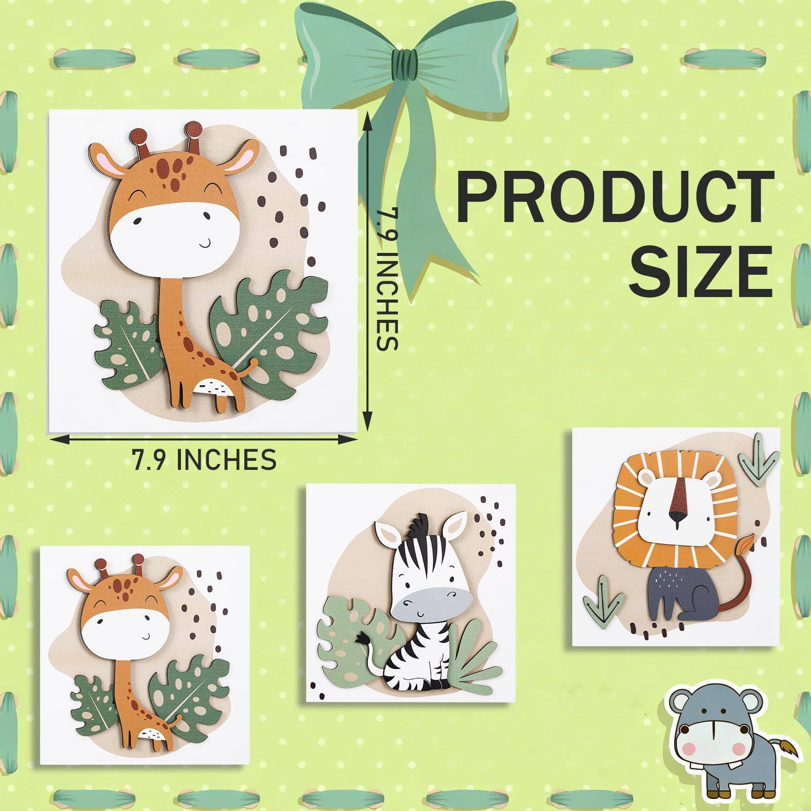 Threehoney giraffe wall decor creates a friendly focal point in baby room.