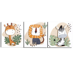 Threehoney lion wall decor for nursery adds playful woodland charm.