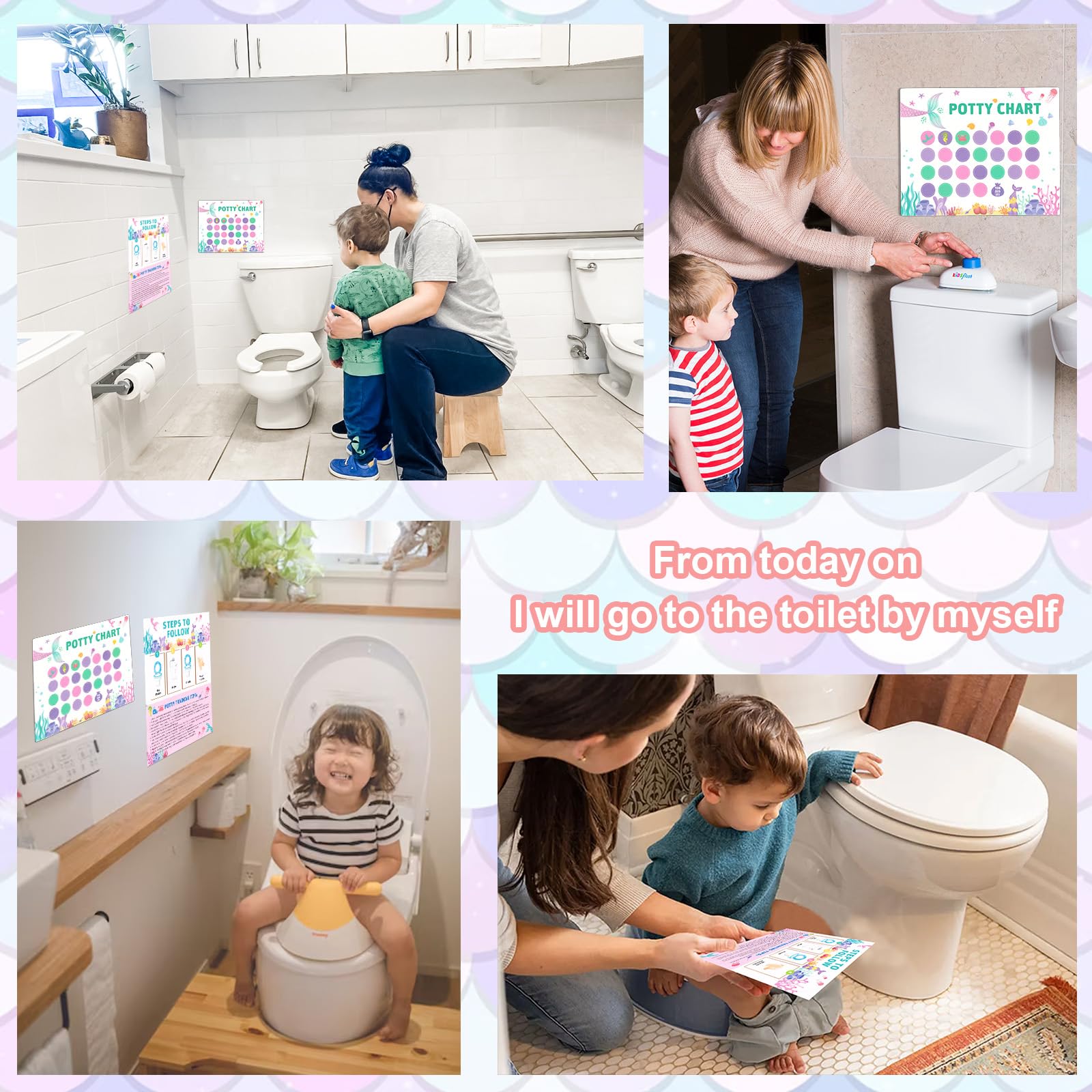 Interactive sticker collection for Threetols potty training success