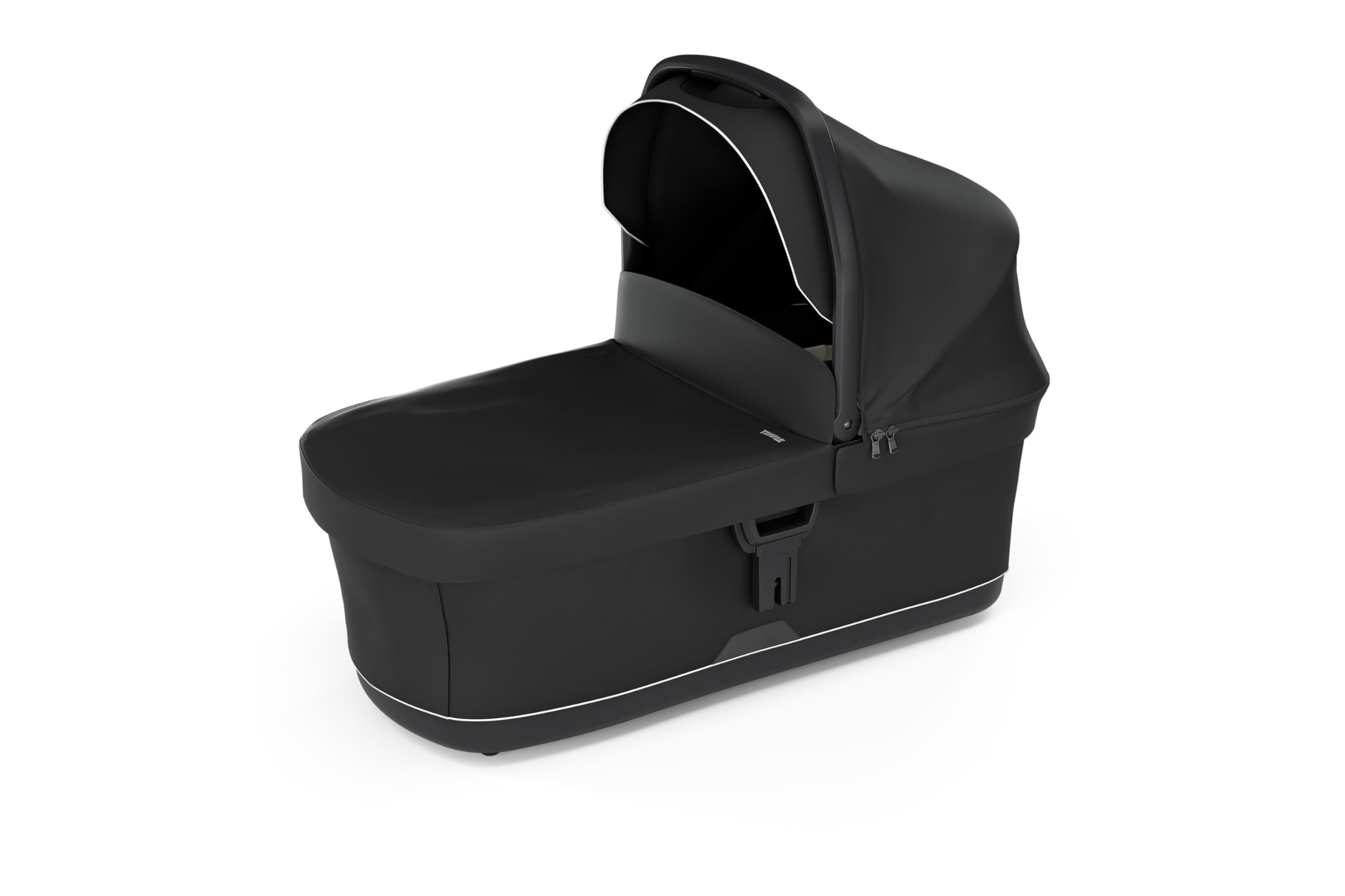 Thule Bassinet Soft Beige ready for strolls and errands with baby nearby.