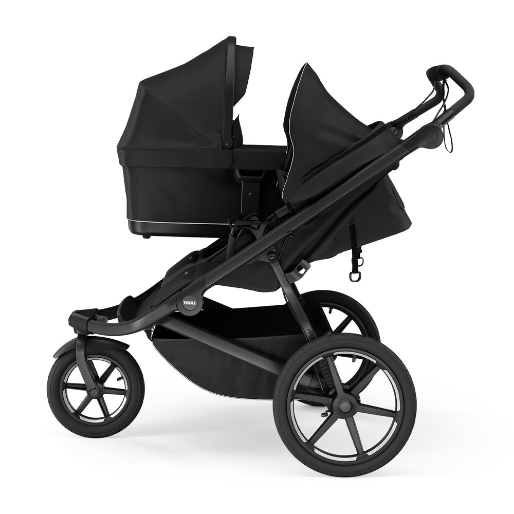 Thule Bassinet Soft Beige removable perforated mattress is washable for easy care.
