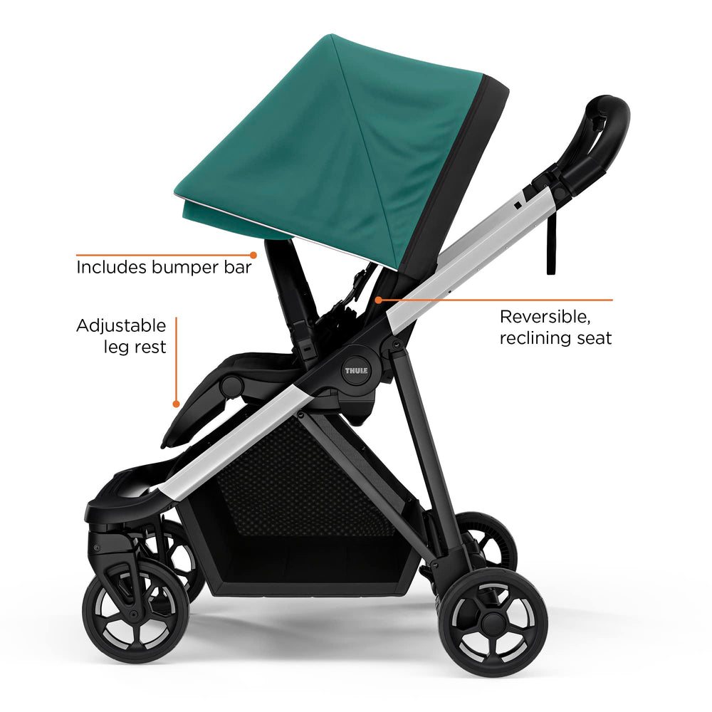 Thule Shine – one-handed fold in action for quick city transitions