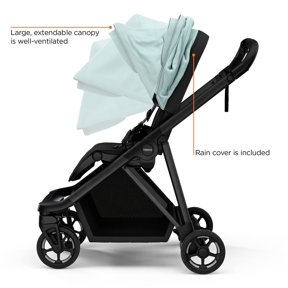 Thule Shine City Stroller large cargo basket for daily essentials.
