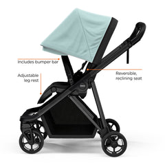 Thule Shine City Stroller reversible seat for growing comfort.