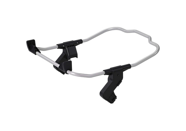 Thule Spring Chicco car-seat adapter on stroller enables quick, secure transitions.
