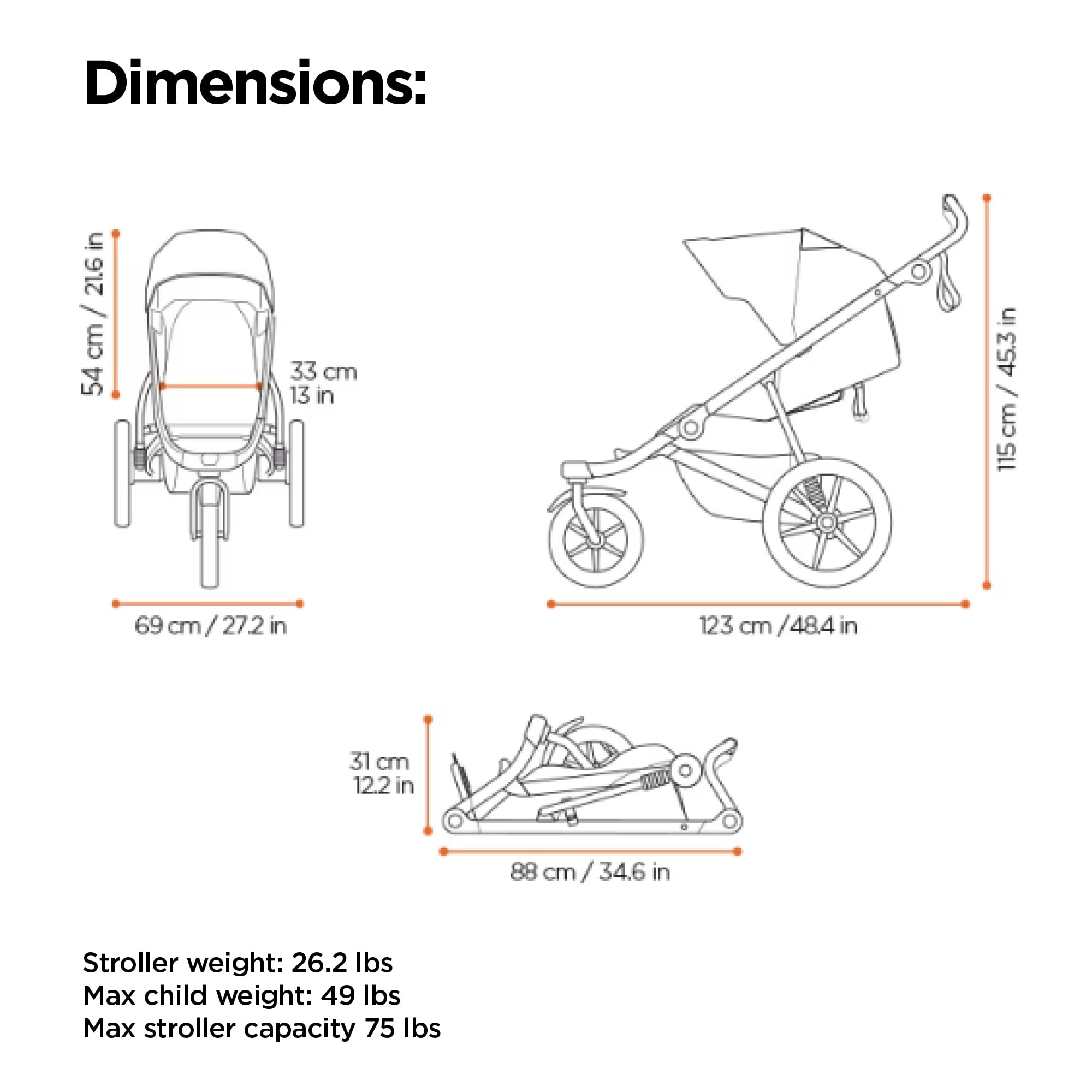 Thule Urban Glide 3 5-point harness keeps little one snug