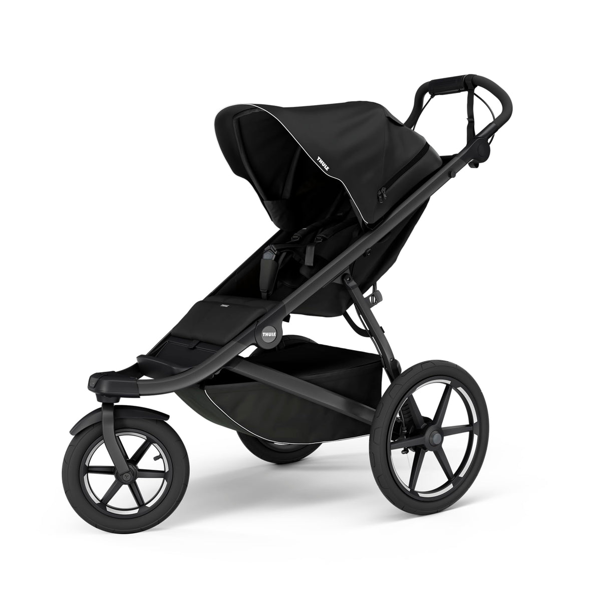 Thule Urban Glide 3 on rough terrain delivering a smooth jog