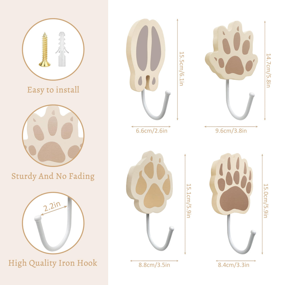 Thungeek deer tracks hook installs by the door for easy access.