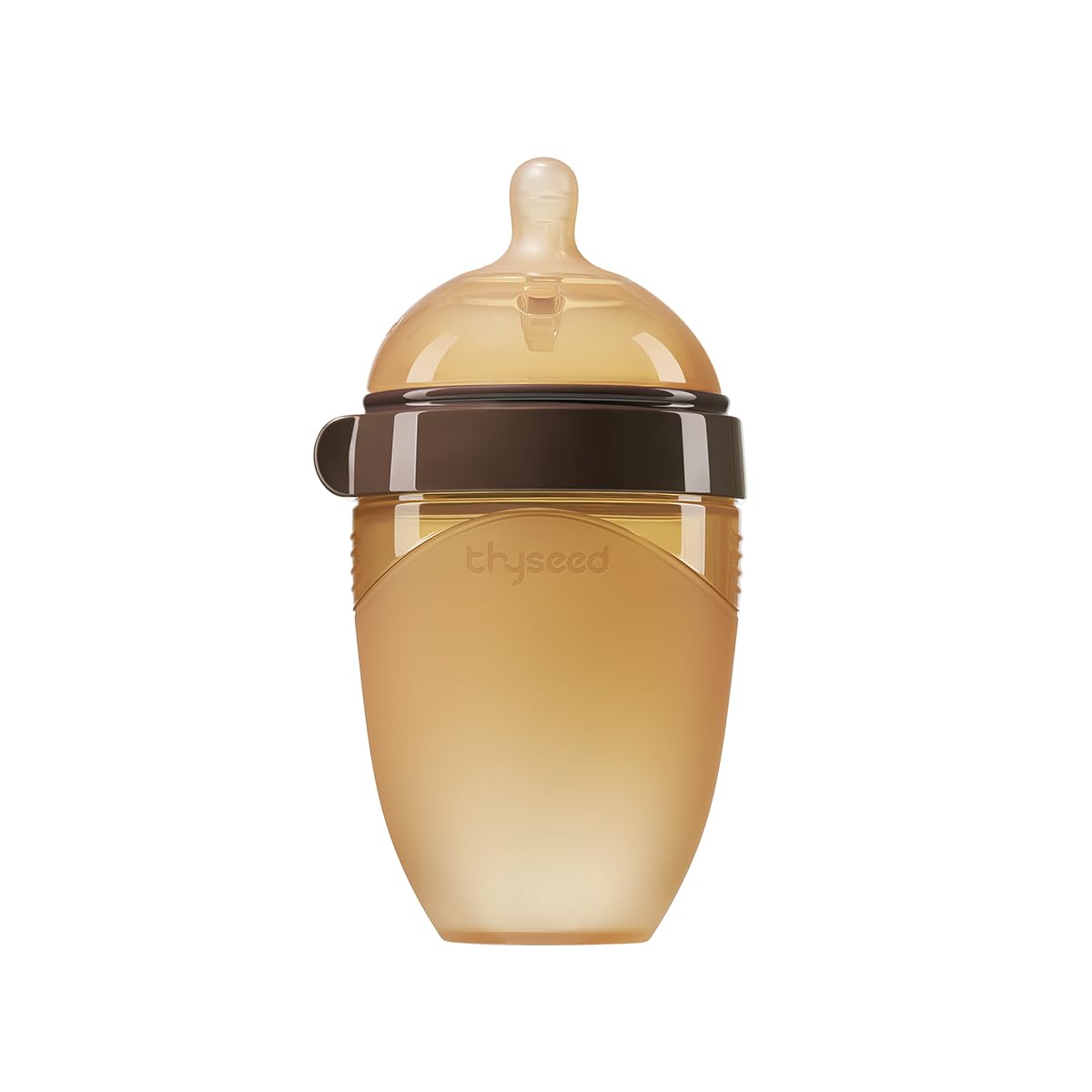 Thyseed breast-like bottle nipple supports natural latch at feeds