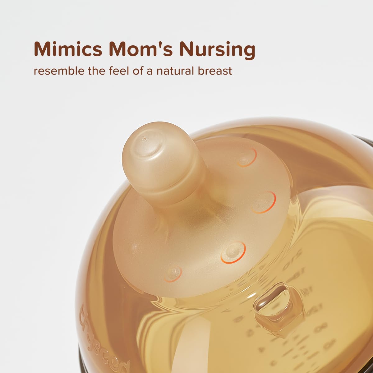 Thyseed four-stage nipple flow adapts to baby's development.