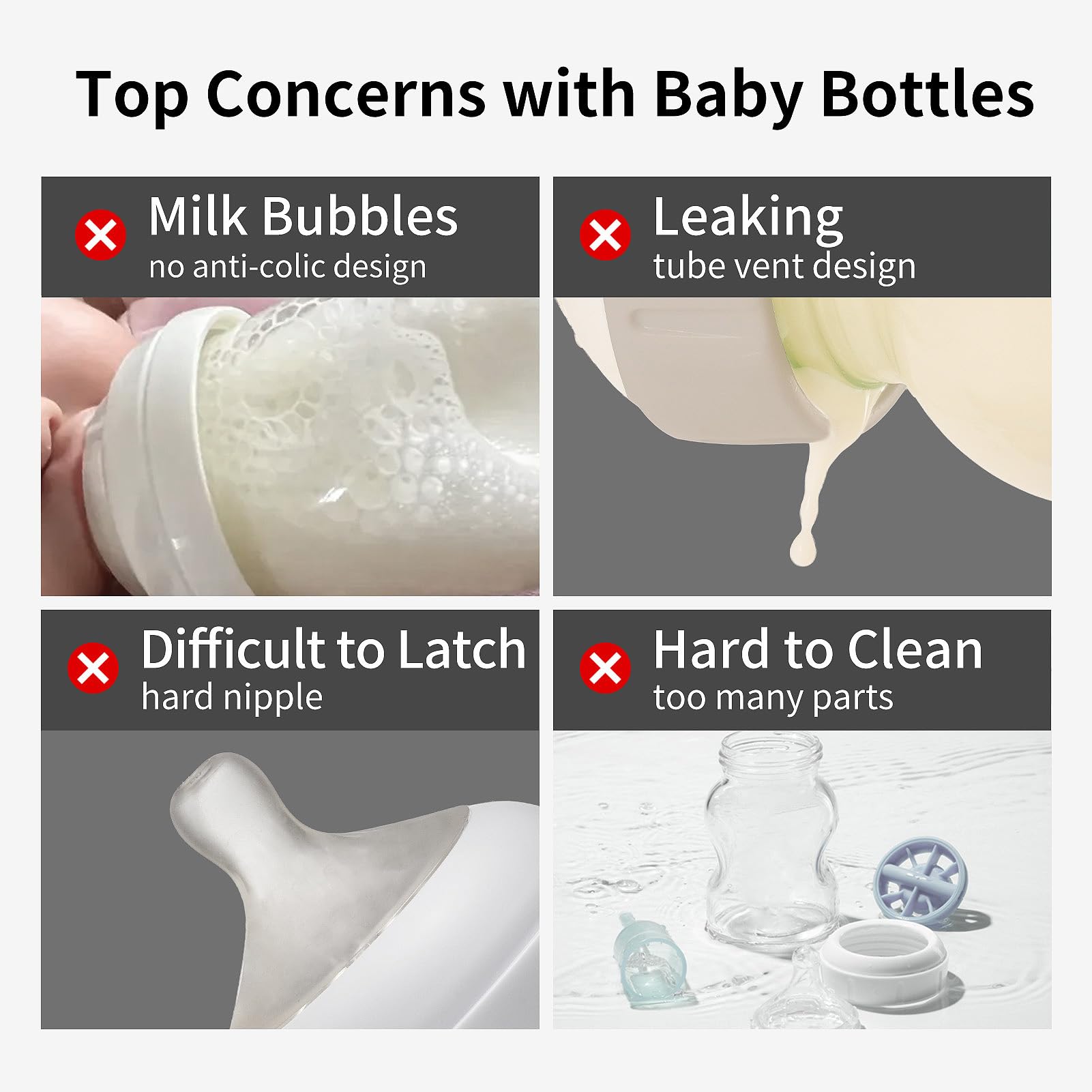 Thyseed glass sealed design prevents milk leakage at the neck